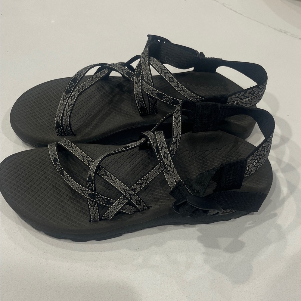 Chaco Black and Gray Strappy Sport Sandals - Picture 2 of 5